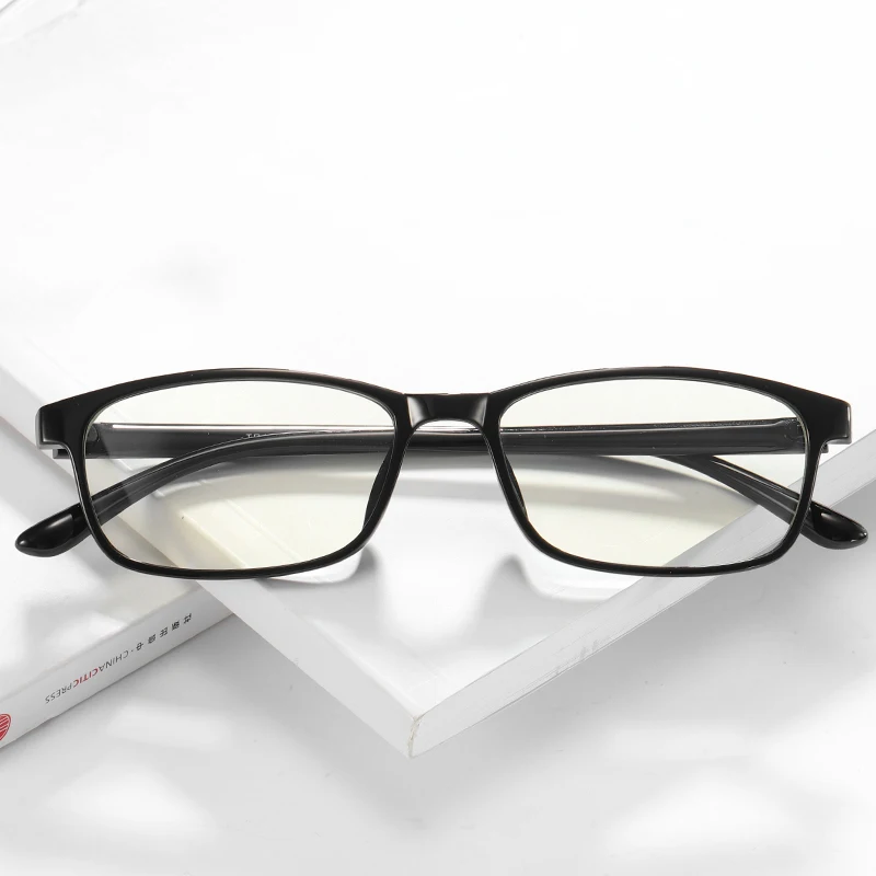 Женские прямоугольные маленькие очки в ретро стиле, анти-синие очки TR90, полная оправа, прозрачное облегчение усталости, компьютерные игровые очки для мужчин