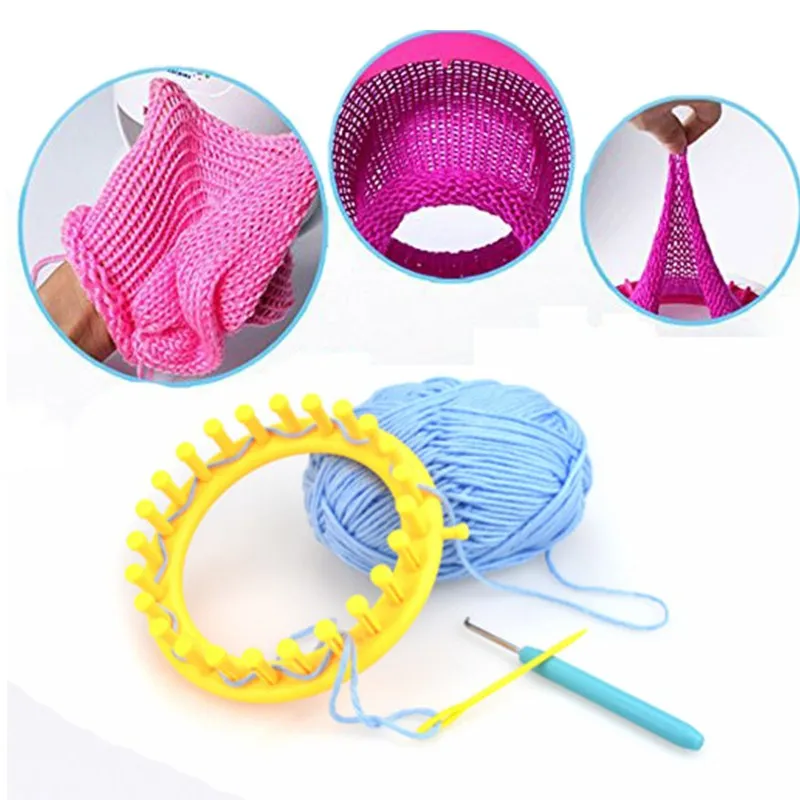 KOKNIT 14 см желтая классическая круглая шляпа Вязание Набор инструментов для