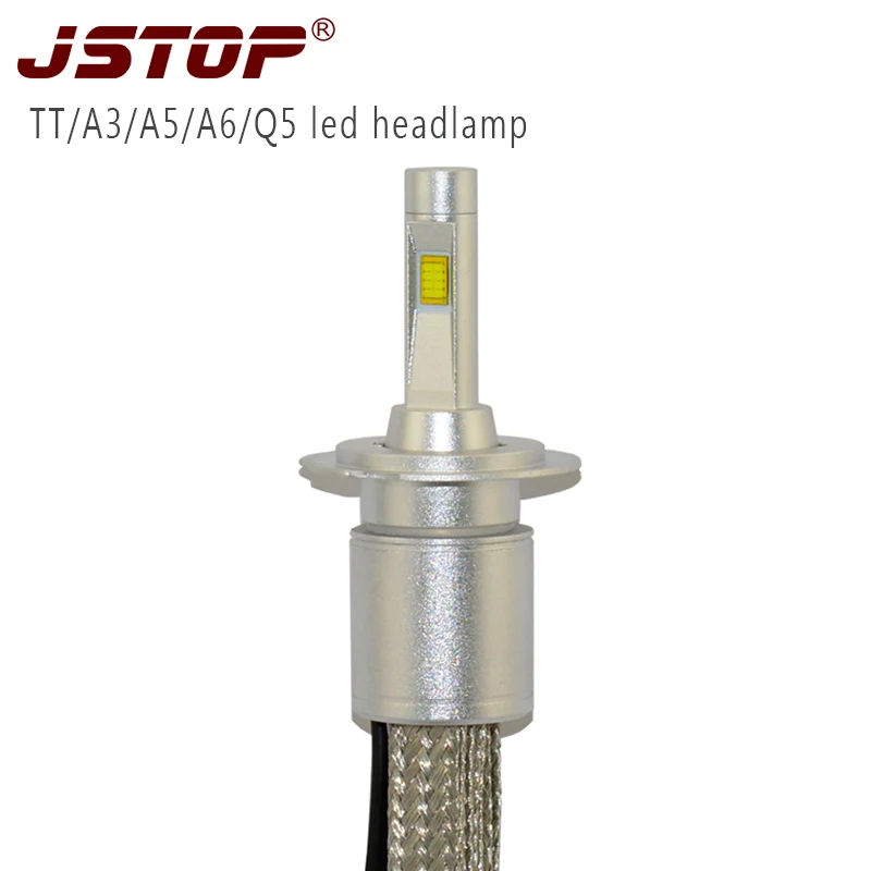 

JSTOP TT A3A5A6Q5 led car headlamp Super Bright Headlights H7 H4 H1 Bulbs 12V48W Automobiles Headlamp canbus 6000K led headlight