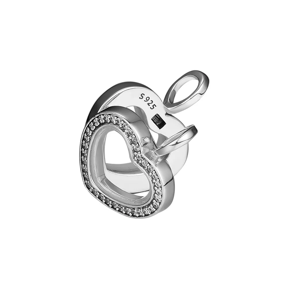 CKK плавающий медальон в форме сердца бусины Подвески стерлингового серебра 925 пробы ювелирные изделия подходит браслет ожерелье Kralen Berloque Perles