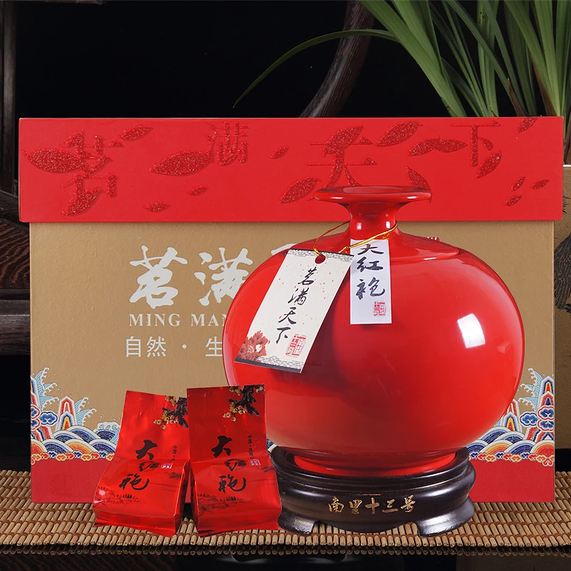 Clovershrub tea gift box set quality premium oolong red ceramic pot |