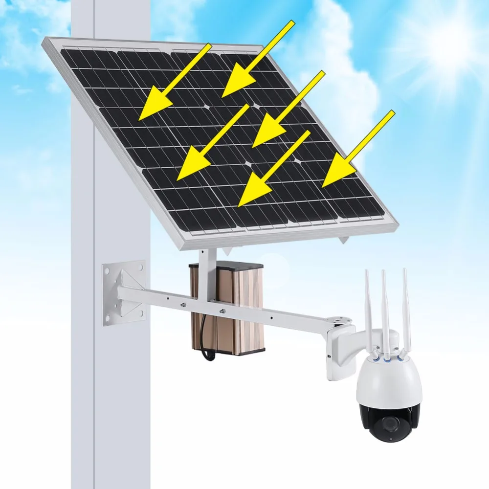 4G 3G SIM Беспроводная 1080P HD WiFi PTZ Солнечная ip-камера P2P уличная камера видеонаблюдения камера безопасности 60 Вт солнечная панель питания 32 Гб TF карта