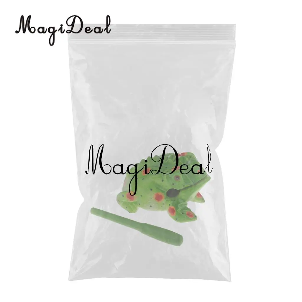 Thailand Hand Carved Wood Frog Guiro Rasp Croaking Sound Toy Musical Instruments Tone Block Feng Shui Figurines Lucky Crafts