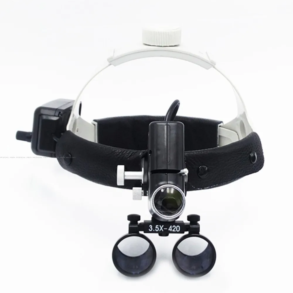 Lupa de Alta Intensidade de Luz Lupa Dental Cirurgião Operação Head Lamp Farol Cirúrgico 3.5x Led 11 Beleza e saúde