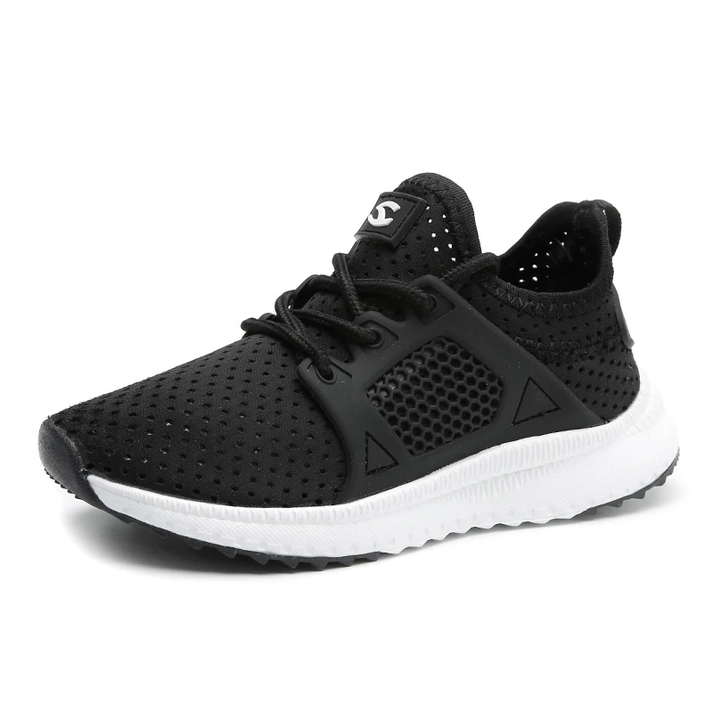 

Children Summer Shoes For Girls Pink Sneaker For Baby Elastic Band Flat Running Shoes For Child Anti-slippery Kid Footwear Black