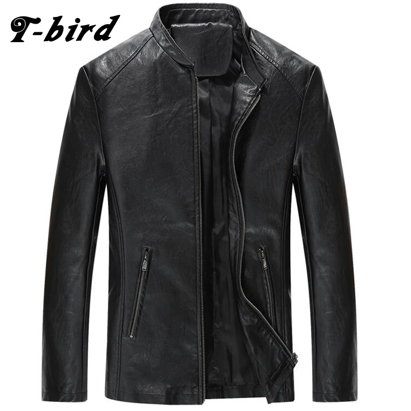 T Bird Brand Men Jacket 2017 Fashion Genuine Leather Bomber Jacket