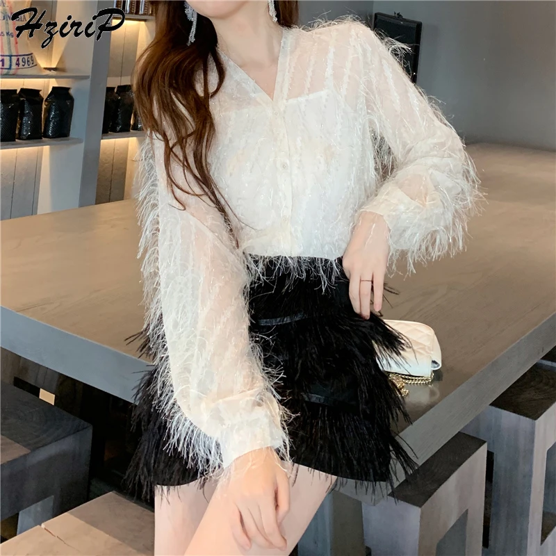

Hzirip 2019 Spring Autumn Stylish V-Neck Flare Sleeves Loose Outerwear Single Breasted Solid Coat Casual Cardigans Simple Sweet