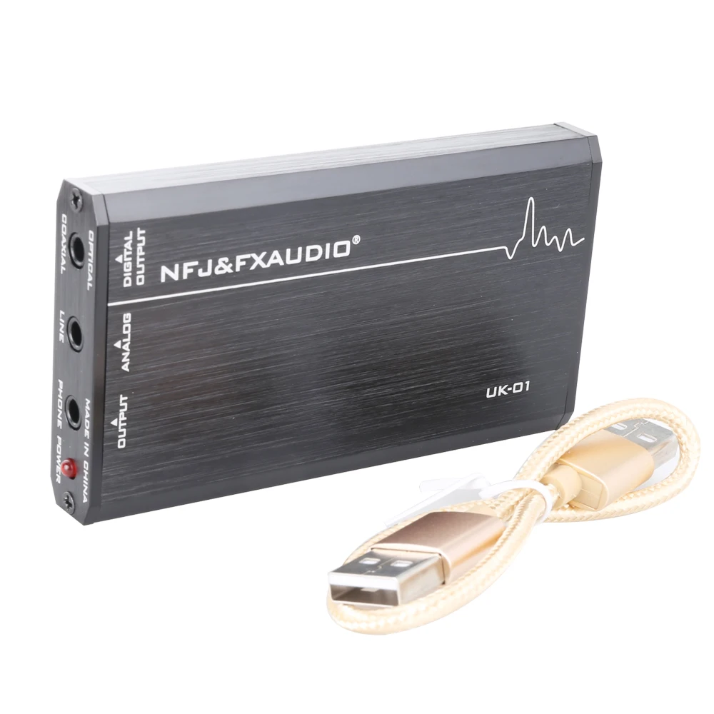 NFJ FXAUDIO UK 01 MINI Audio External USB Sound Card Driveless Portable Headphone Amplifier Amp Output CM6533 MAX9722