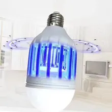 E27 Крытый 2 в 1 светодиодный светильник комаров убийца лампа 110 В/220 В 15 Вт вредителей лампа управления электрический убийца насекомых-комаров