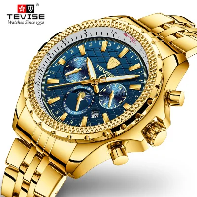 

Mens Top Brand Luxury Fashion Business Mechanical Watches TEVISE Automatic Waterproof Male Clock Relogio Masculino
