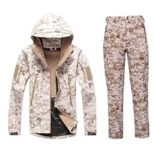 Tactical Gear Softshell Camouflage Jacket Men Army Waterdicht Warm Camo Kleding Windjack Fleece Jas Militaire Jas Armband Tactical Gear Softshell Camouflage Jacket Men Army Waterdicht Warm Camo Kleding Windjack Fleece Jas Militaire Jas Armband