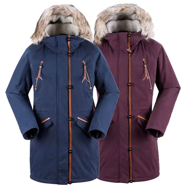 Cheap Women Skiing overcoat Ladies' long cotton coat outdoor Jacket  snowboard suits Winter Parkas Waterproof thick clothing