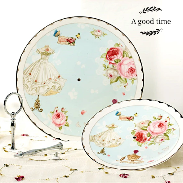 Платиновый керамический поднос для торта в молодежном стиле|pastry plate|china ceramic platefruit