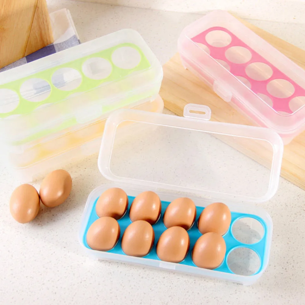 

Organizer storage Portable Egg Container Carrier Case Basket Plastic Food Chicken Egg Holder Bin Box kitchen accessories