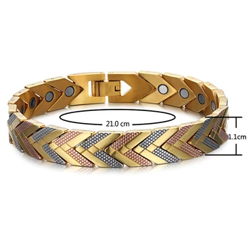 Bransoletka magnetyczna ze stali nierdzewnej WelMag dla mężczyzn & Wome bioenergetyczna bransoletka Homme gorąca wyprzedaż moda biżuteria bransoletka bransoletka wiking