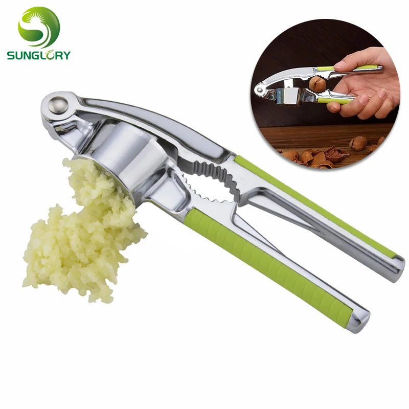 

Stainless Steel Garlic Press Crusher Grinding Slicer Mincer Chopper Ginger Fruit Cutter Vegetable Kitchen Gadgets Cooking Tools