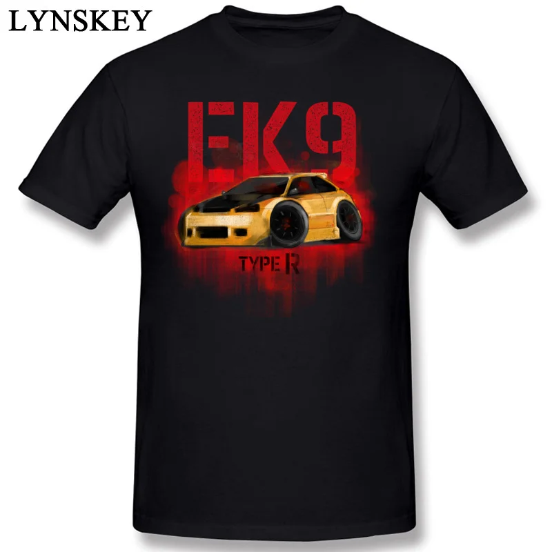 Cool Personalized Tops T Shirt Design 100% Cotton Fabric Cartoon Honda Civic Type EK9 Type R Car