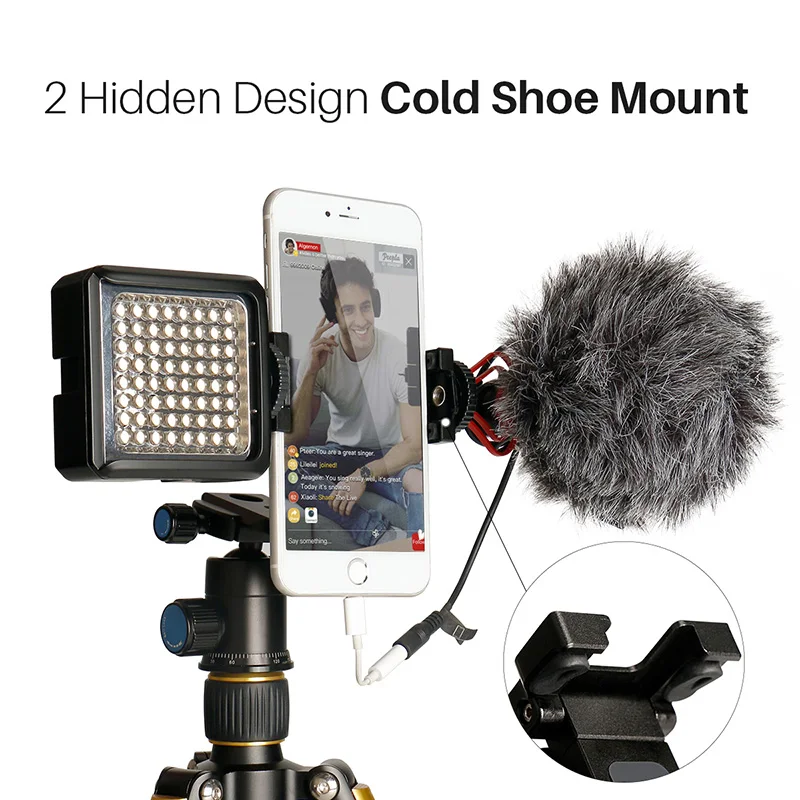  Ulanzi ST-05 Foldable Tripod Mount Adapter Phone Clipper Holder Vertical 360 Tripod Stand Quick Rel