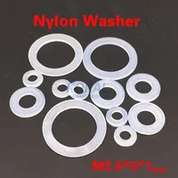 [2.5*5*1] 500pcs/lot nylon washer inner 2.5mm outer 5mm minisize flat type gasket ring PA66 natural washer 2.5*5*1mm