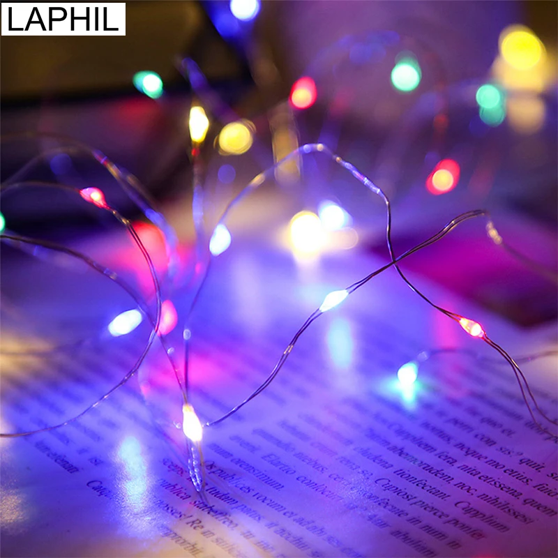 

LAPHIL 2M Colorful Copper Wire LED Lights Christmas Fairy Light Strings 2019 Christmas Tree Decorations for Home New Year 2020