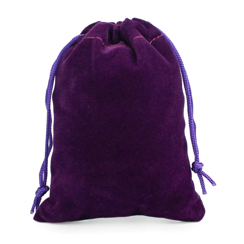 purple 50 шт./лот бархатный мешок с кулиской 5x7/7x9/9x12/10x15 см мешочки небольшой размер ювелирных изделий подарок дисплей упаковка сумки может быть настроен - Цвет: purple