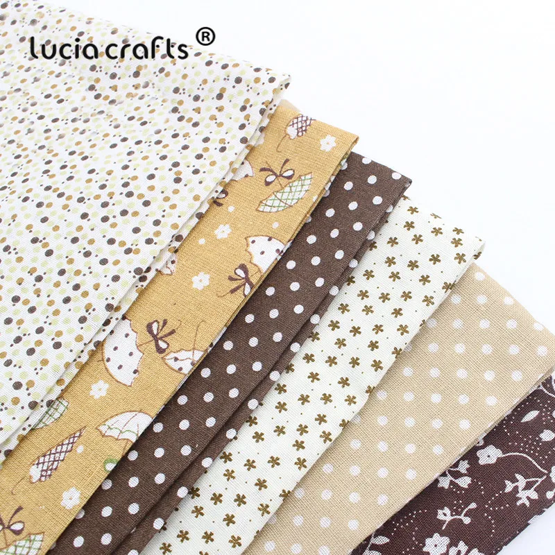 

Lucia crafts 1piece 50x50cm Cotton Fabric DIY Sewing Patchwork Fabrics Quilting Tissue Cloth Textiles Material H0909