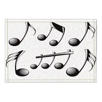 

Music Decor Musical Note Bath Rugs, Non-Slip Doormat