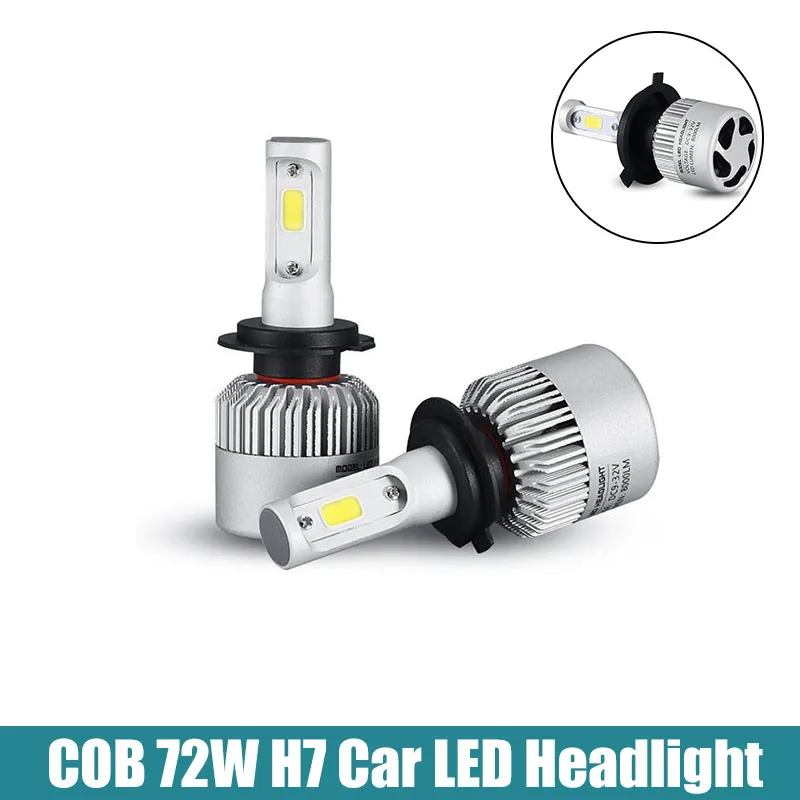 72 W фары для C6 h1 автомобиля светодиодный фар 8000lm автомобиля светодиодный головной лампы высокой мощности 72 Вт Светодиодный фар H1 комплекты светодиодов фар