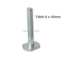 10PCS M6x40 T-bolt for T-slot, T-Track T-nut, for Router and Woodworking Jigs