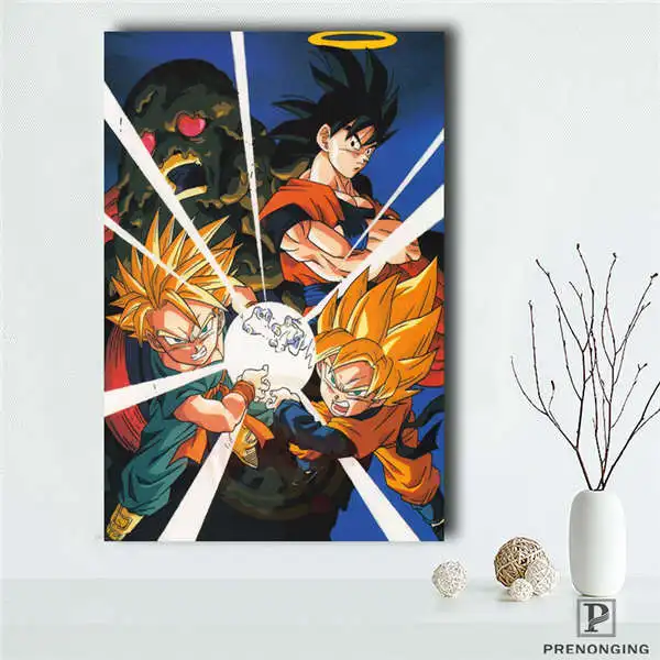 Съемная Фреска домашний декор es плакат топ продаж Dragon Ball Z Гоку аниме плакат#190114s07 - Цвет: Прозрачный