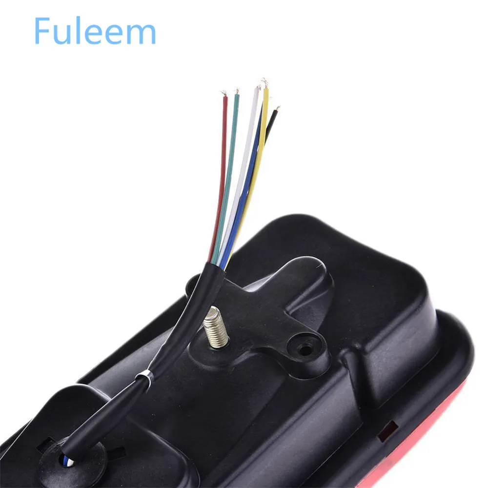 Fuleem 2 шт. 46 светодиодный Грузовик Трейлер задние фонари поворотник обратный тормоз задний фонарь 12 в водонепроницаемый