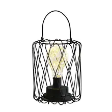 Kaigelin железная Геометрическая настольная лампа в форме дом в скандинавском стиле/офисный Декор несколько железных проволоки сделаны геометрические формы s домашний декор