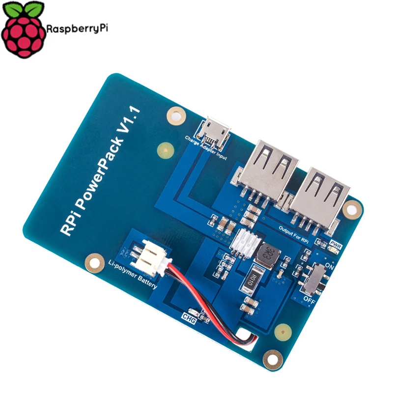 

Raspberry Pi 3 Model B+ Power supply Module with 2 USB Output Lithium power supply expansion board also for RPI 3 Model B