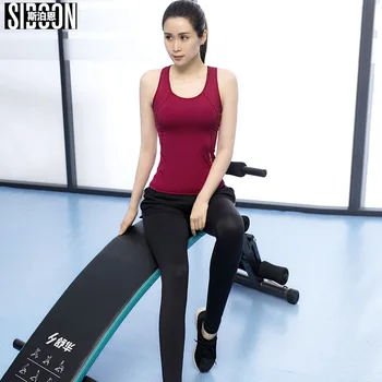 

Solid Vest+Jogging Tight Sport Suit Yoga Set Running Fitness Training Clothing for Women Sportswear for Women Fitness
