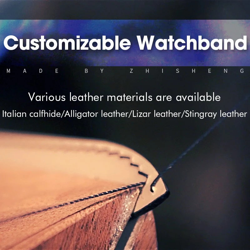 

high quality custom handmade watches genuine luxury leather watch strap