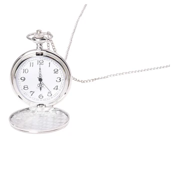 

Practical Cool Chrome Chain Pocket Watch (Silver)