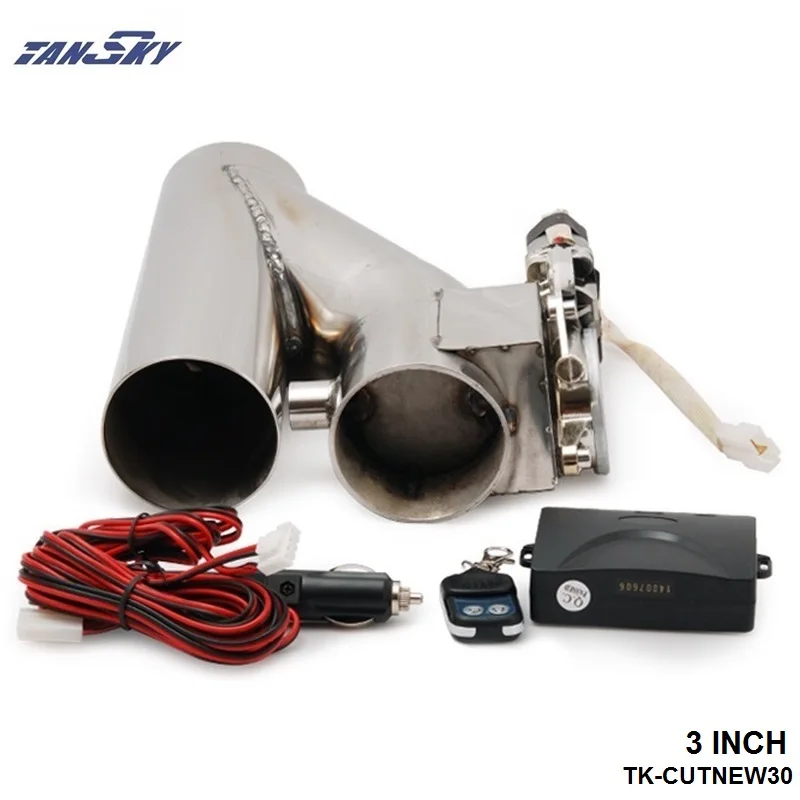 Universal 3" Electric EXhaust Y-Pipe Cutout Valve W/ Remote V2 For FORD MUSTANG 1986-1993 TK-CUTNEW30