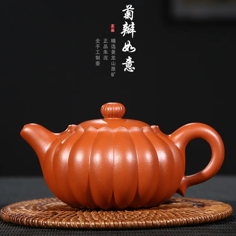 Yixing фиолетовый песок чай Ware Raw Mine чжуму ленты Ware Julei Ruyi горшок Guogong ручной работы ван Zhenxue фиолетовый; песок