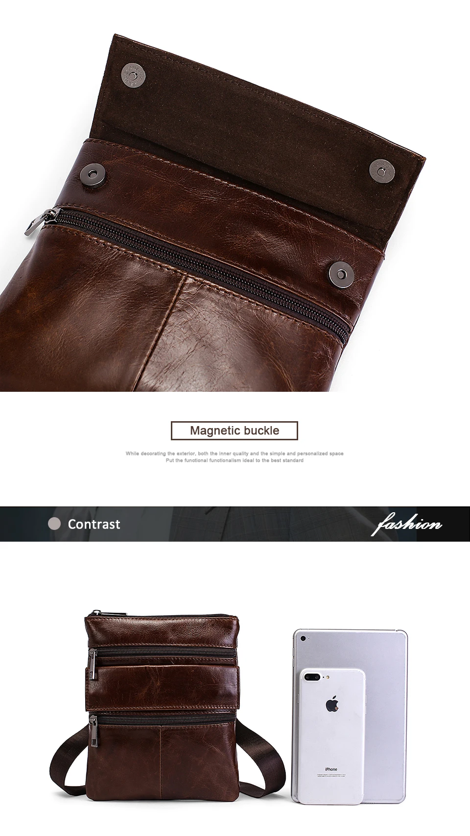 Genuine Leather men bags male cowhide flap bag Shoulder Crossbody bags Handbags Messenger small men Leather bag_01 (8)