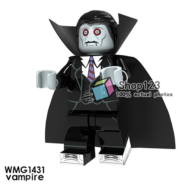 

Christmas Horror Juguetes Friend Halloween Vampire Zombie Witch Pumpkin man Building Blocks Friends Toys
