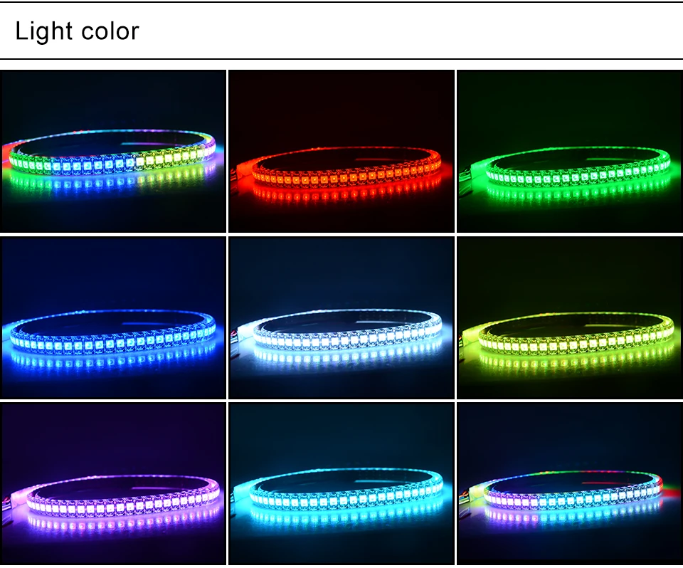 DC 5 В WS2812 2812B IC 5050 RGB полоса Адресуемая 30 60 144 светодиодов/м Светодиодные пиксели полоса 1 IC контроль 1 Светодиодные лучи IP33 IP65 I67