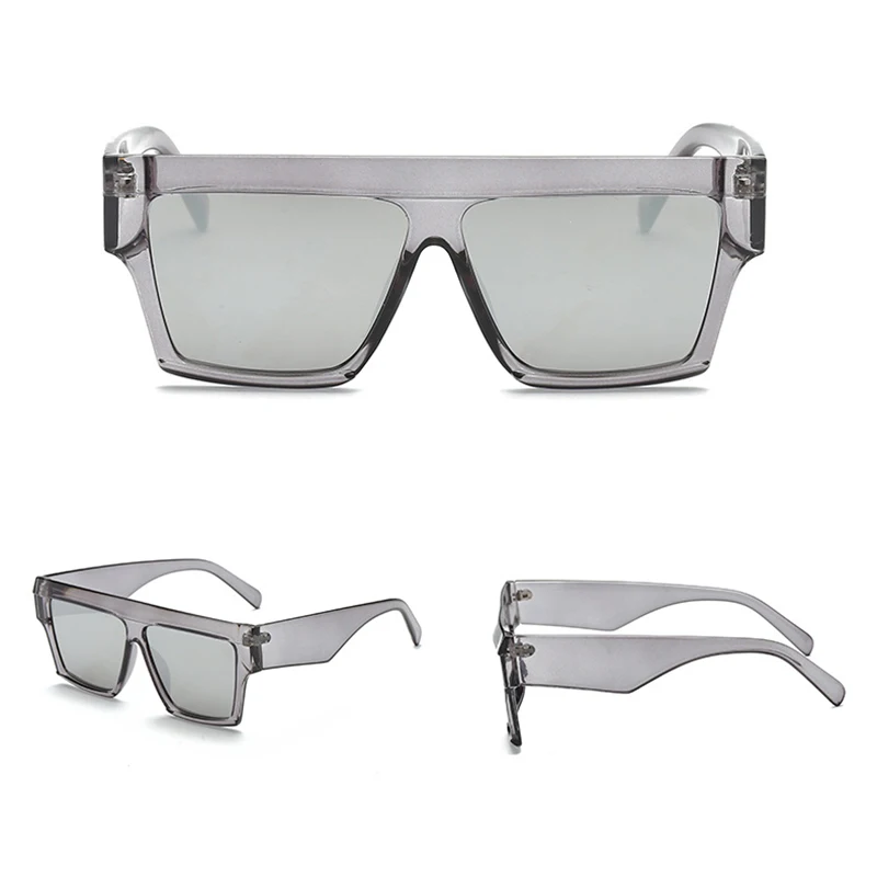 Модные новые Квадратные Солнцезащитные очки для женщин и мужчин Роскошные брендовые дизайнерские черные негабаритные Солнцезащитные очки Мужские зеркальные летние очки