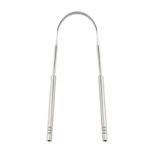 Язык скребок язык из нержавеющей стали скребок для чистки свежего дыхания Чистка с покрытием язык зубная щетка гигиена полости рта