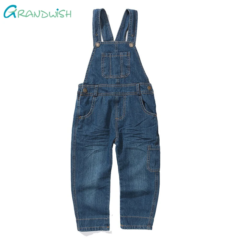 

Grandwish Boys Denim Overalls Spring Dungarees for Toddler Girls Children Casual Jeans Pants Jumpsuit for Boys 18M-10T, SC357