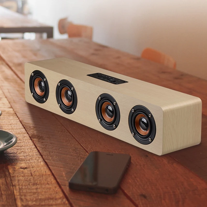 Bluetooth 4 0 Деревянный Hi Fi громкий динамик fm радио 12 Вт беспроводной 3000