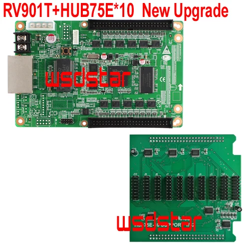 RV901T + HUB75E * 10 1/32 сканирующая светодиодная принимающая Карта светодиодный дисплей