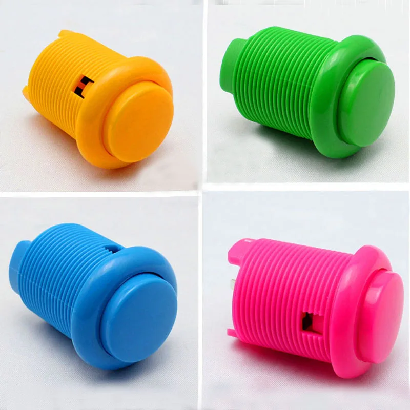 10Pcs Rose 28mm Short Push Button for Arcade Game Console Co