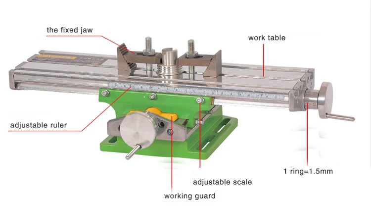 330*95 мм миниатюрный крест Рабочая скамейка прецизионный Рабочий стол дрель Регулируемый фрезерный сверлильный станок DIY ход 190 мм/65 мм