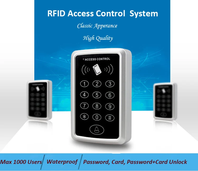 Новая клавиатура контроля доступа RFID+ 10 RFID брелоков этикетки близость система входа двери Бесконтактный разблокировка домашней безопасности