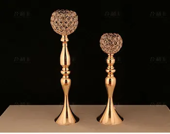 

cyrstal Table Centerpiece metal candle holder candelabras Wedding Decoration